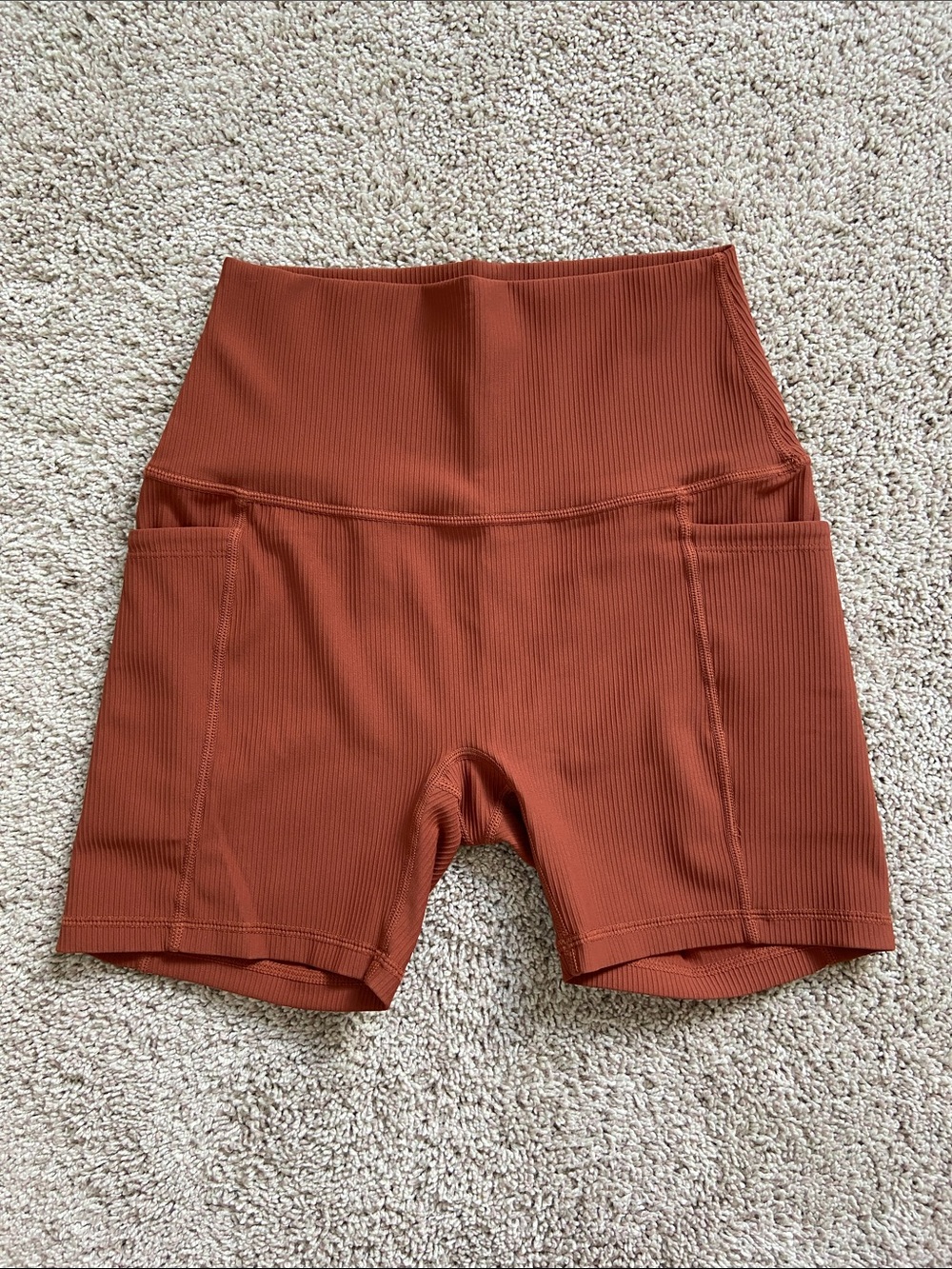 Active by Teal • Rust Ribbed Workout Set - Picture 7 of 16